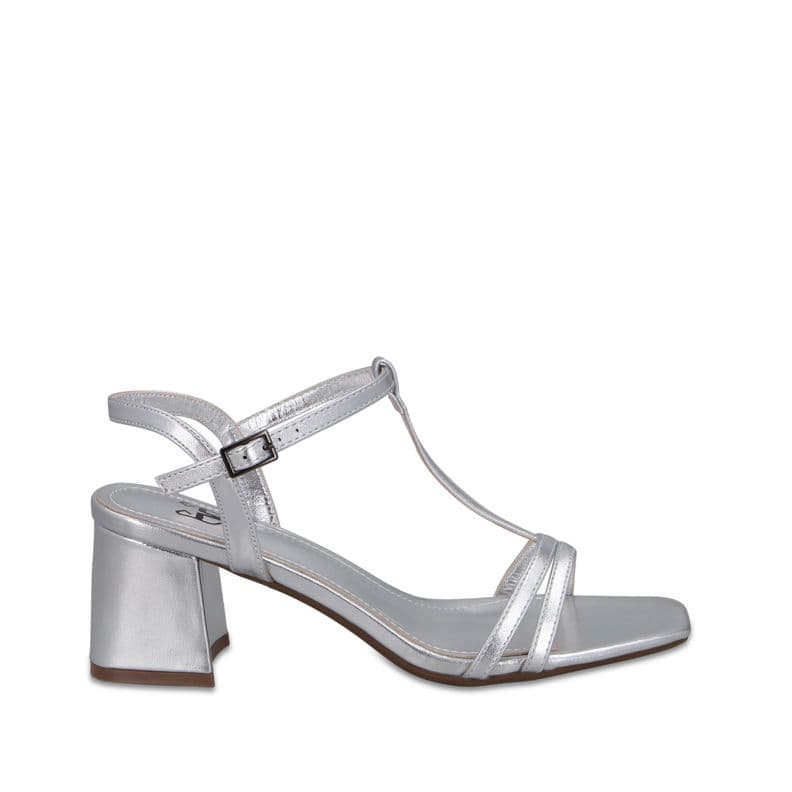 Sandalia Taco Plateada Mujer 64031 Gotta Plateado CL 38