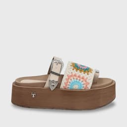 Sandalia Plataforma Multicolor Mujer 55942 Gotta Beige CL 35