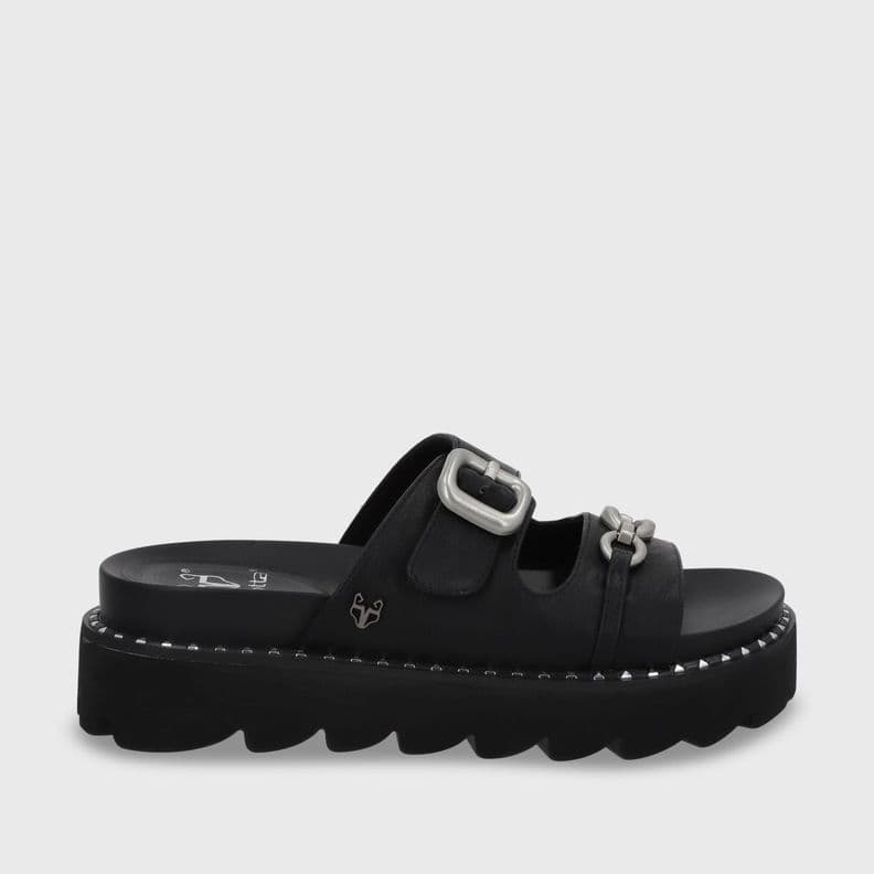 Sandalia Plano Negro Mujer 1573D Gotta 35