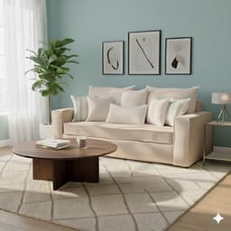 Sofa 3 cuerpos con Resortes full comfort plus Agustina Beige Claro
