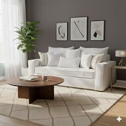 Sofa 3 cuerpos con Resortes full comfort plus Agustina Blanco