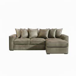 Seccional intercambiable Tennese Gris cuero sintetico envejecido resortes full comfort plus