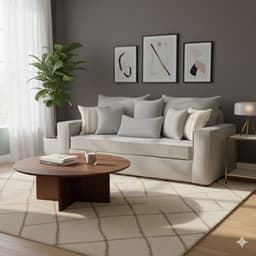 Sofa 3 cuerpos con Resortes full comfort plus Agustina Gris Claro