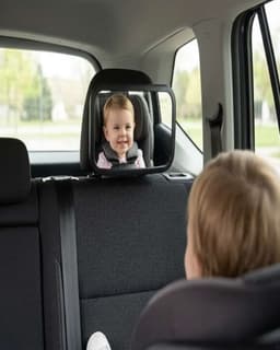 Espejo Retrovisor de Auto para Bebe Rotacion 360 Ajustable y Antigolpes Negro No requiere variantes por talla