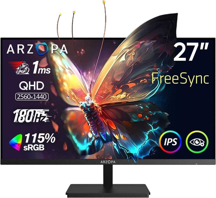 Monitor Gamer 27" ARZOPA M1RC 180Hz 2K QHD
