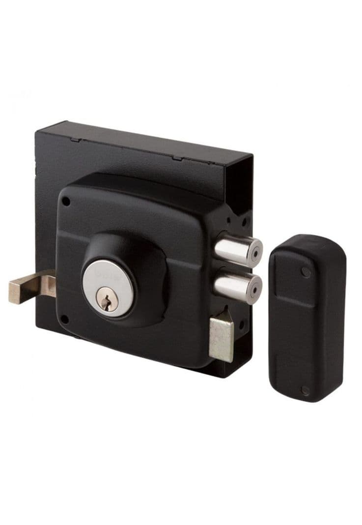 CERRADURA SOBREPONER ODIS 323 NEGRA C/CAJA SOLDAR