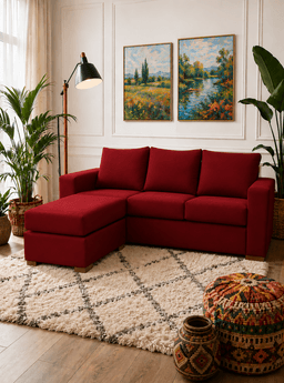 Sofa 3 cuerpos Seccional Lena Rojo