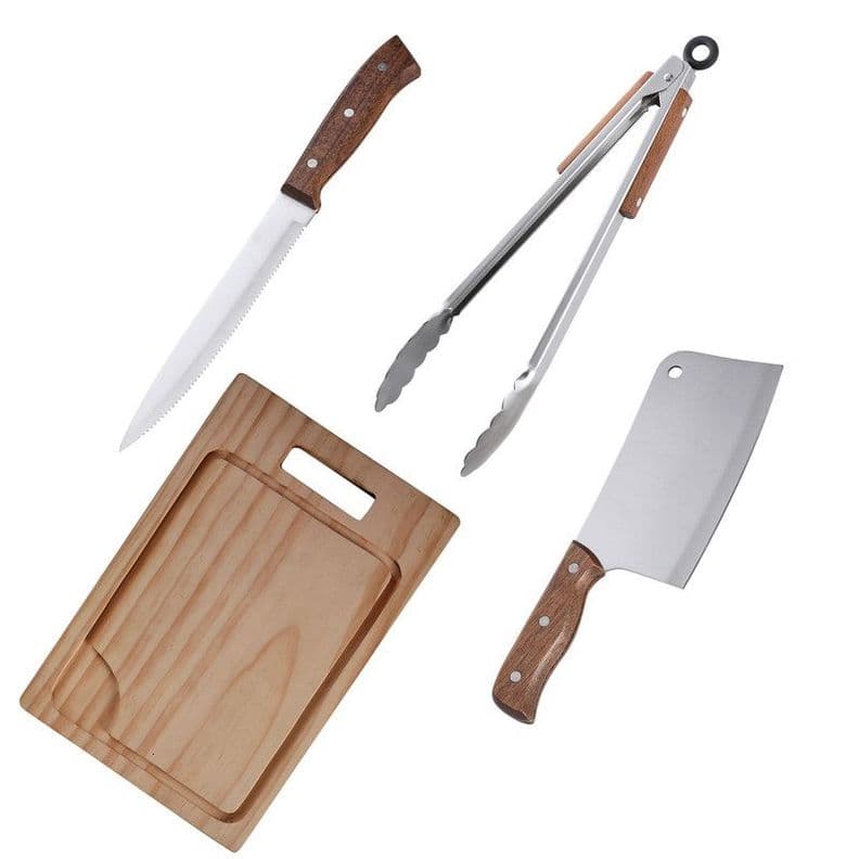 Set Parrilla 4 Piezas Acero Inoxidable Arthome PAR57