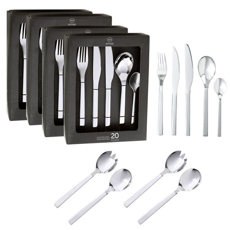 Set Cuchilleria 84 Piezas Acero Inoxidable Arthome CUC09