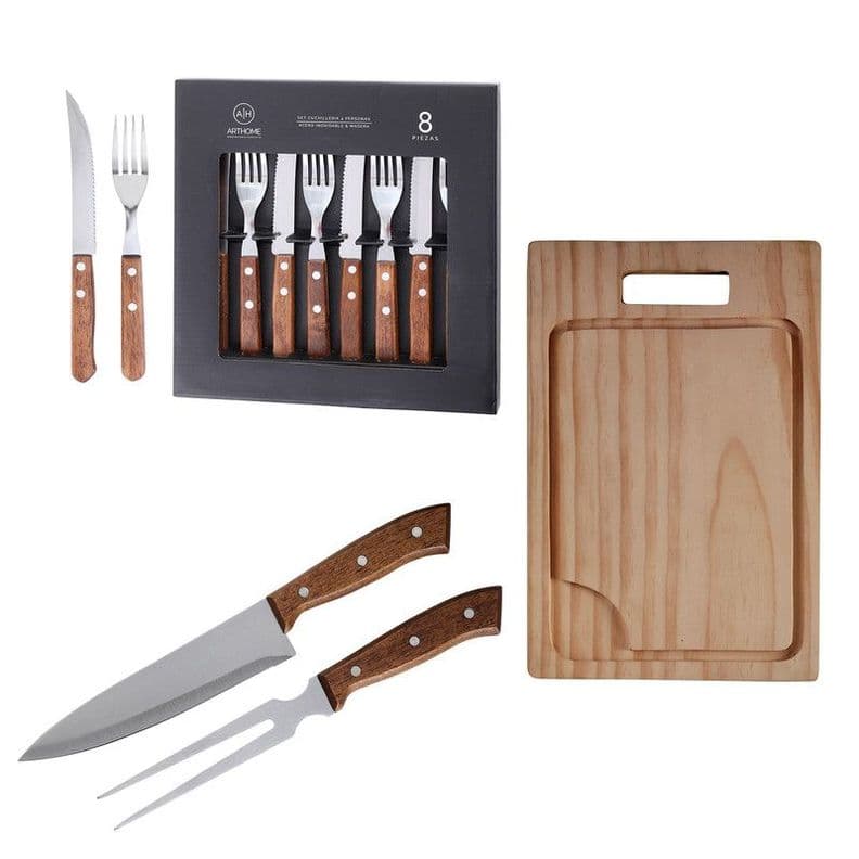 Set Parrilla 11 Piezas Acero Inoxidable Arthome PAR15
