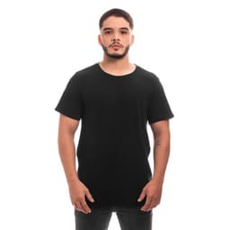 POLERA HOMBRE CUELLO REDONDO MANGA CORTA NEGRA Negro L