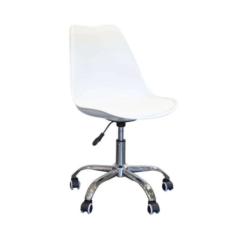 Silla de Oficina Ergonomica Shanghai Blanca Altura Ajustable Blanco