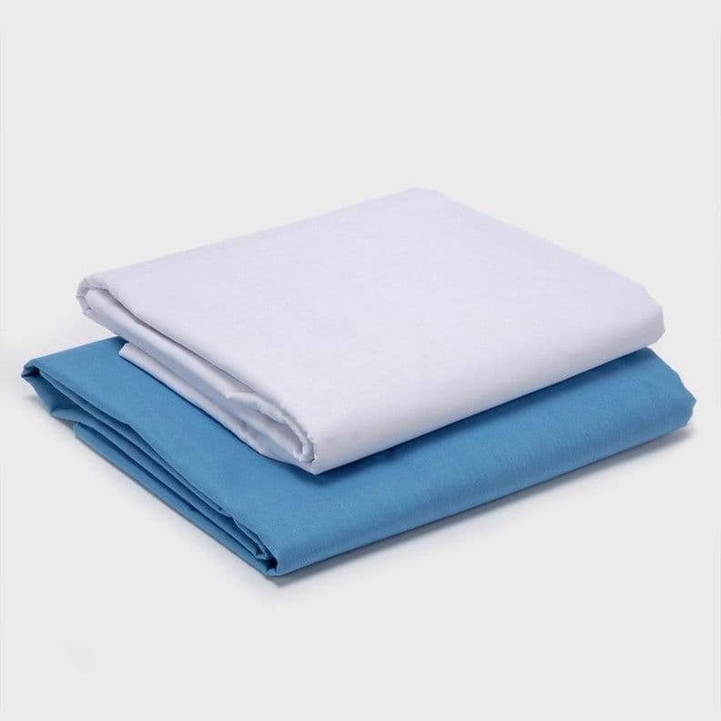PACK 2 SABANAS ARTHOME BLANCA + CELESTE 2 PLAZAS Blanco