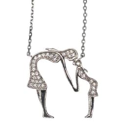 Collar de plata Rodio Mama Hija 10605FNSWSH1