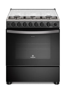 Cocina a Gas 6 Platos Horno Vapor y Parrilla Pletina FM6SPC Negra Negro
