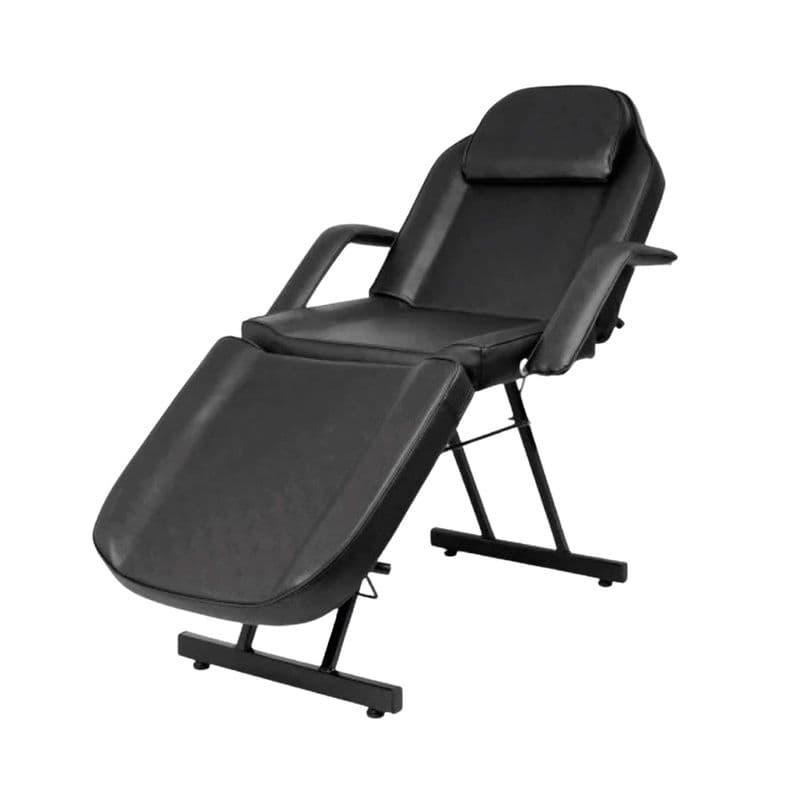 Camilla Reclinable Para Masajes Depilacion y Tatuajes Negra Negro