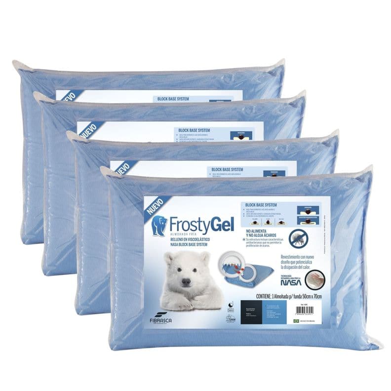Pack x4 Almohada Extravisco Frostygel Blue 50X70 Cm Azul