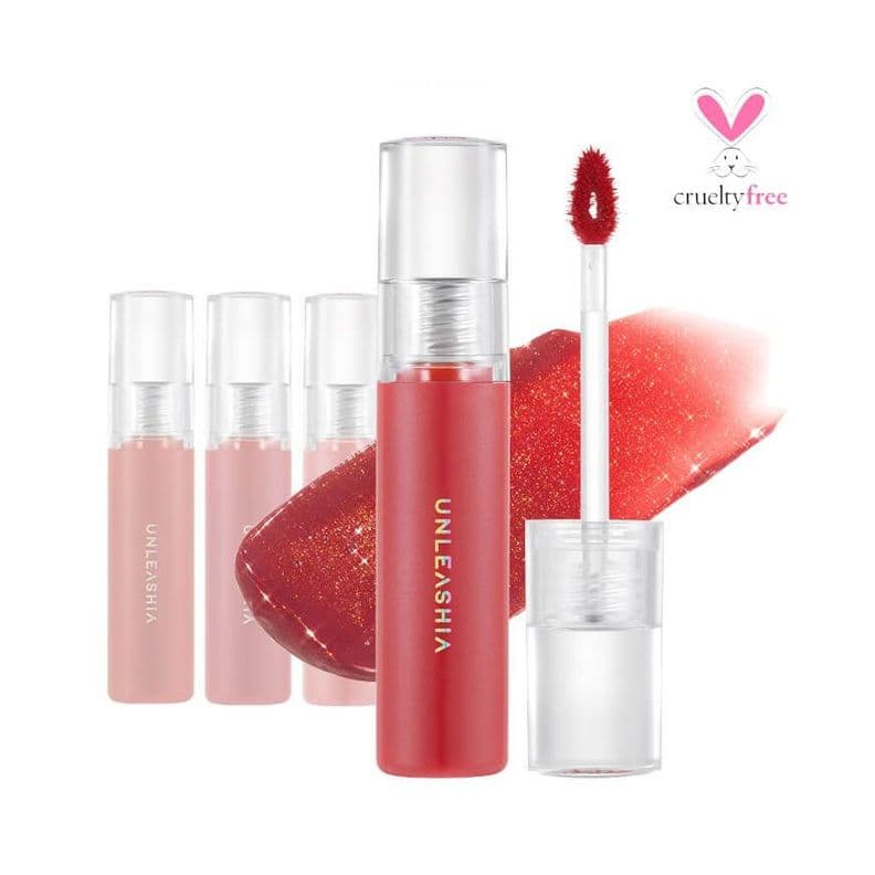 Tintes coreanos con glitter - UNLEASHIA Non-Sticky Dazzle Tint N4 Humming Rosado Brillante