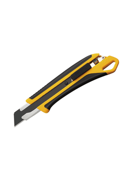 CUCHILLO INDUSTRIAL CON INCRUSTACION ANTIDESLIZANTE, AGUJERO DE ENGANCHE Y SEGURO AUTOMATICO