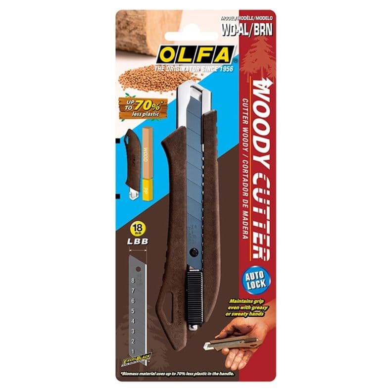 CUCHILLO INDUSTRIAL 18 MM CON ANTIDESLIZANTE Cafe