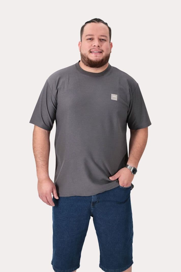 Plus Polera MC Textura Fenway Gris XL