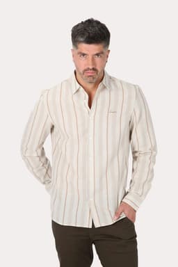 Camisa ML Fake Linho Cactos Blanco Gangster M