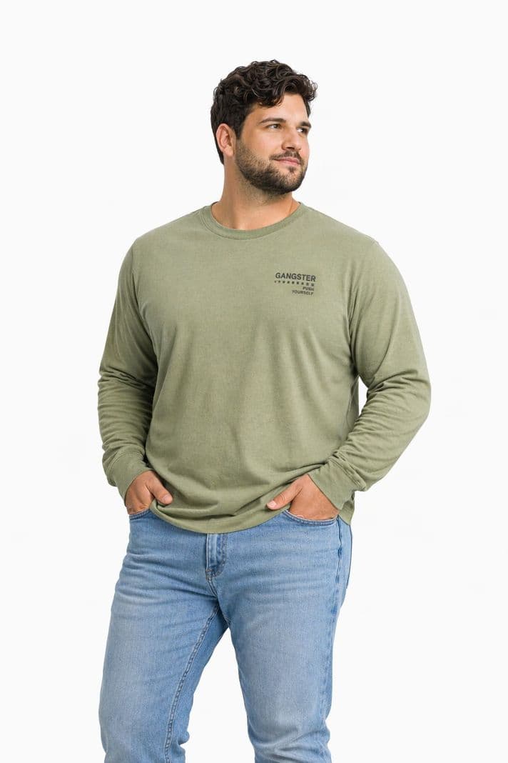 Plus Polera ML Field Verde Oliva 2XL