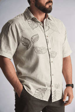 Plus Camisa Mc Algodon Lagoa Verde Gangster XXL