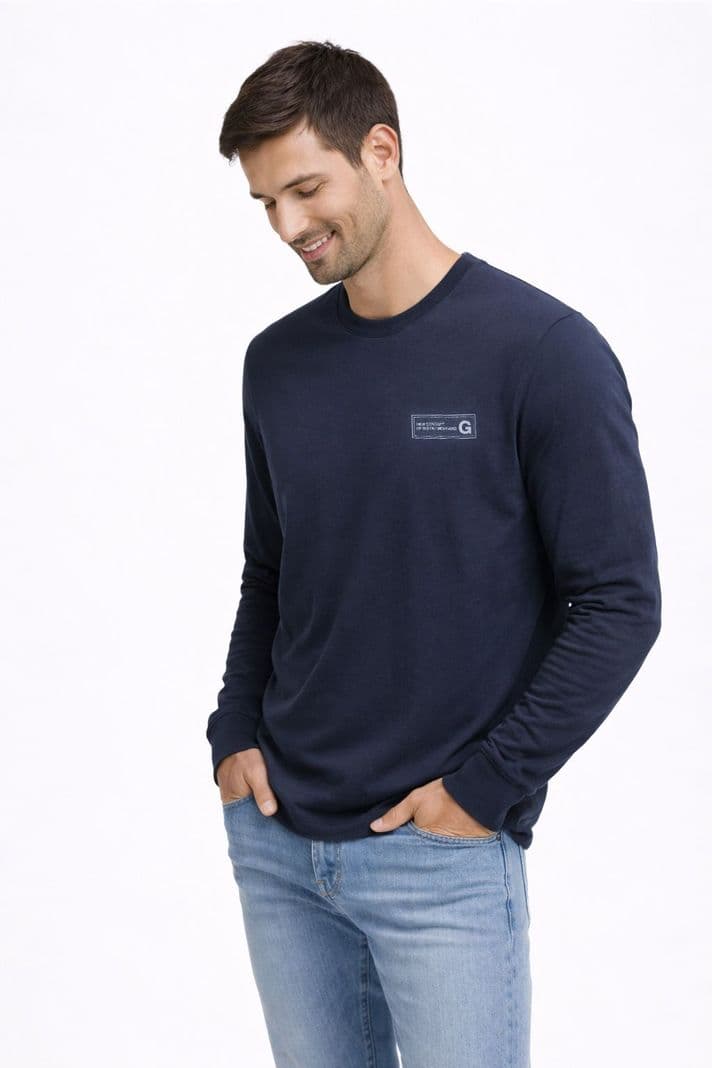 Polera ML Field Azul Marino L