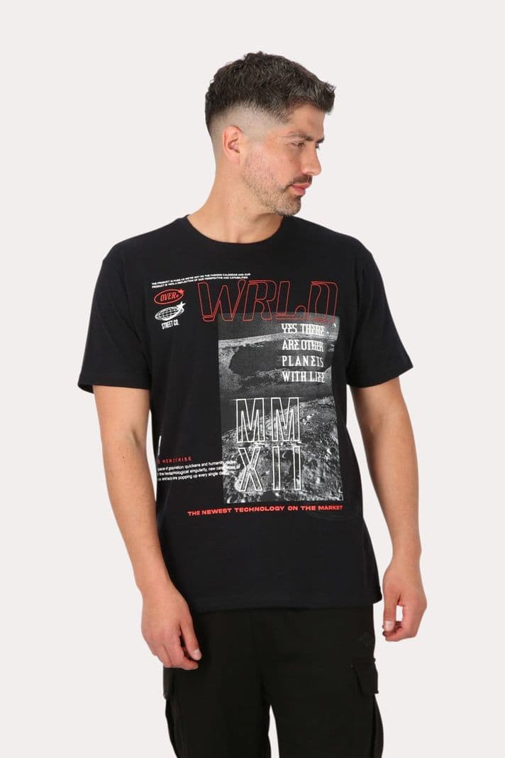 Polera Mc Basica Rasing Negro Overcore S