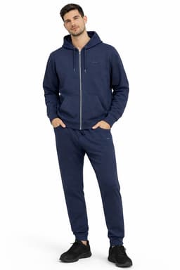 Poleron Fullzipper Link Azul Rojo L