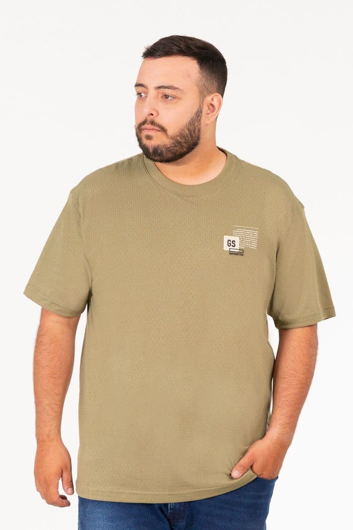 Plus Polera MC Textura Ranch Verde Verde Olivo XL