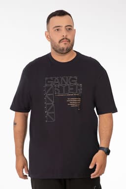 Plus Polera MC Basica Compton Azul XL