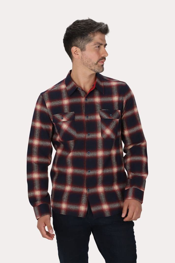 Camisa Ml Franela Braven Azul Marino Gangster L