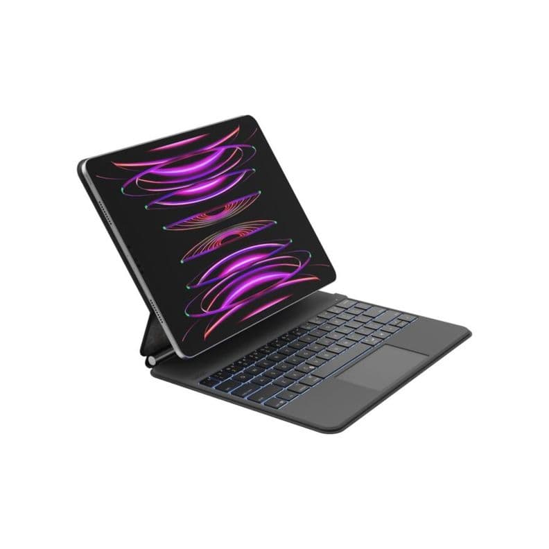 Funda con teclado con stand para iPad Air 13 y iPad Pro 12,9 Negro