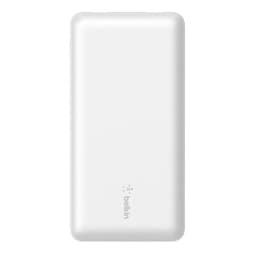 Bateria 20.000 mAh 2xUSB-A 1xUSB-C 15W Belkin Blanco