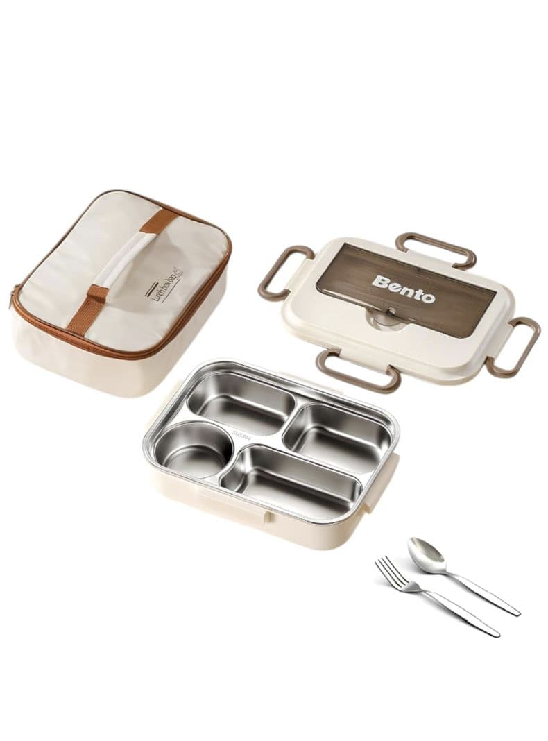 Lonchera Fiambrera Calentadora Bolso Termico Lunch LuBabycas Crema