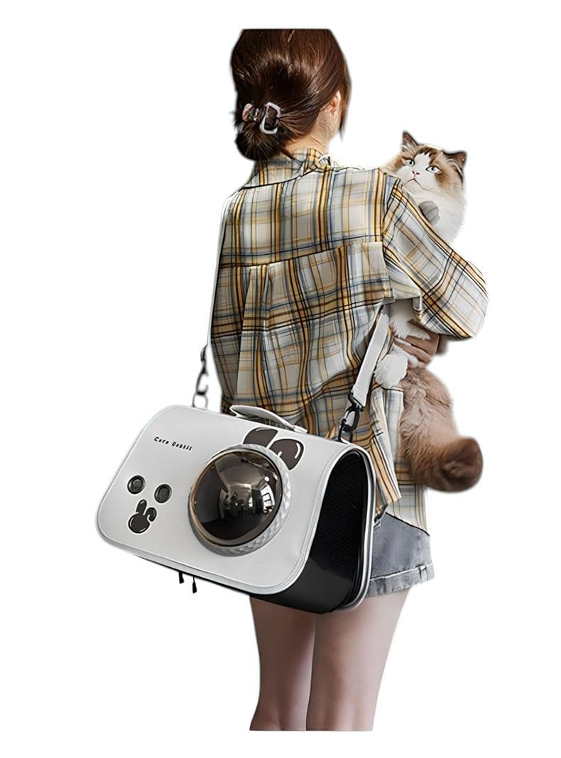 Bolso Transportador De Mascotas 2 En 1 Atenea By LuBabycas Blanco