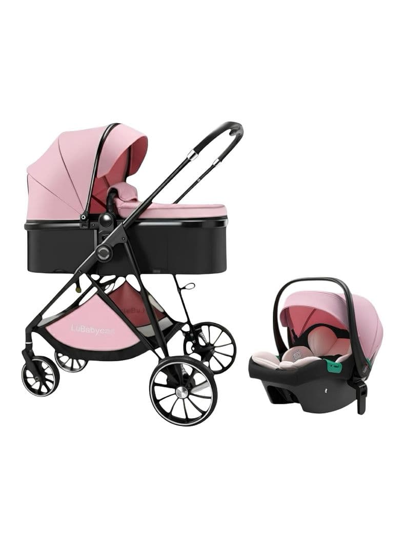 Coche Travel System Toldo Doble GeseBaby Rosado LuBabycas