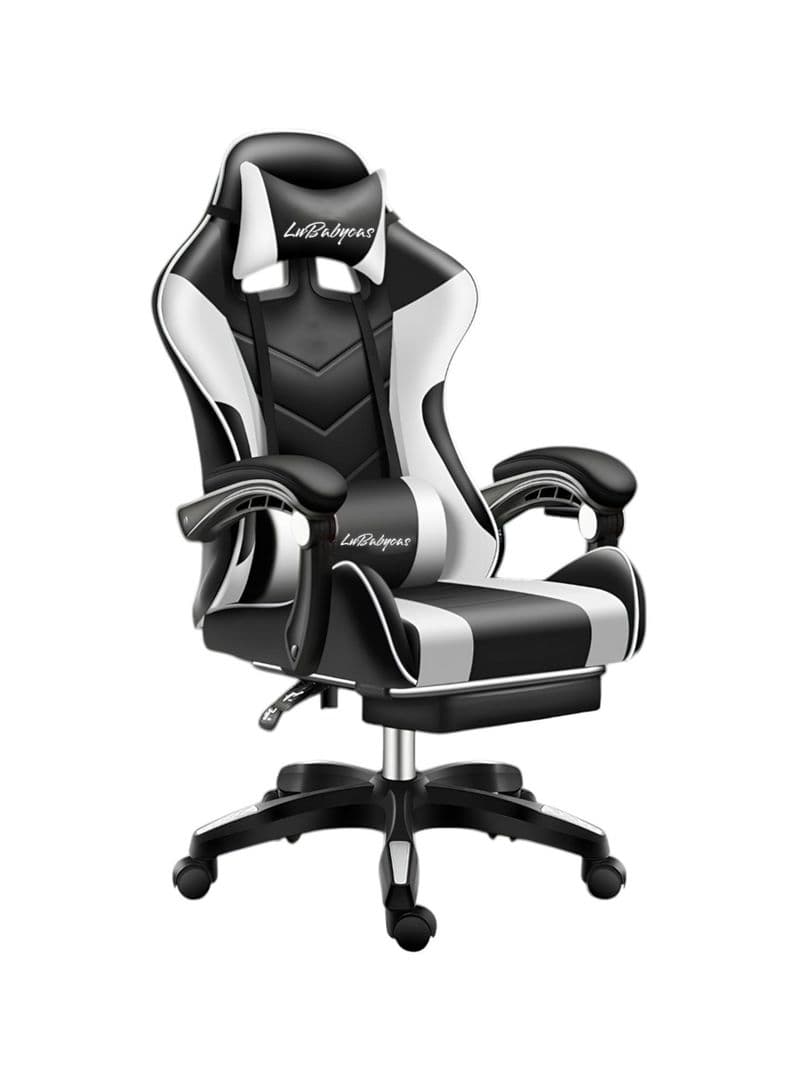 Silla Gamer Reclinable Y Reposa Pies Energy Blanca LuBabycas Blanco