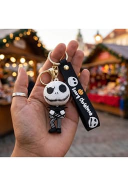 Llavero Xl 3D Silicona Jack skellington Negro