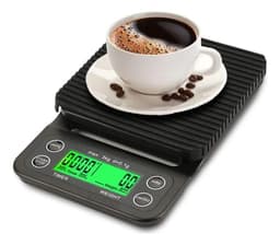 Balanza Pesa Gramera Digital Con Temporizador Negro 5 Kg