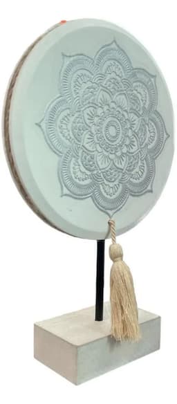 Adorno Decorativo De Mandalas Estilo Nordico 30x21cm Blanco