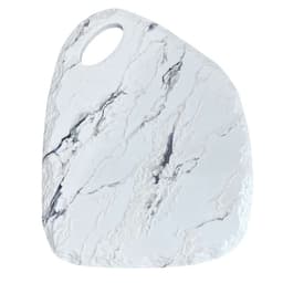 Tabla Para Picar De Ceramica Modelo Marmol Con Asa 3 Blanco 0