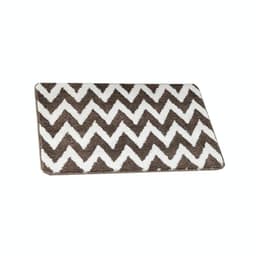 Alfombra Entrada Hogar Limpiapies Peluda Zigzag 80x50cm M Beige