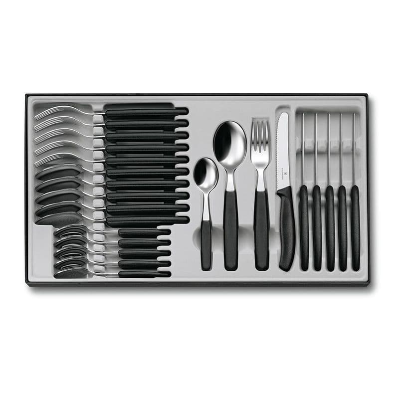 Set de mesa Swiss Classic, 24 piezas Victorinox Negro