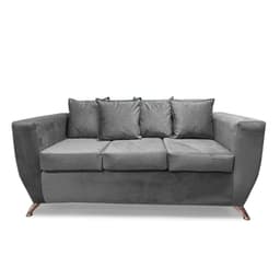 Sofa Napoli 3 cuerpos felpa Gris