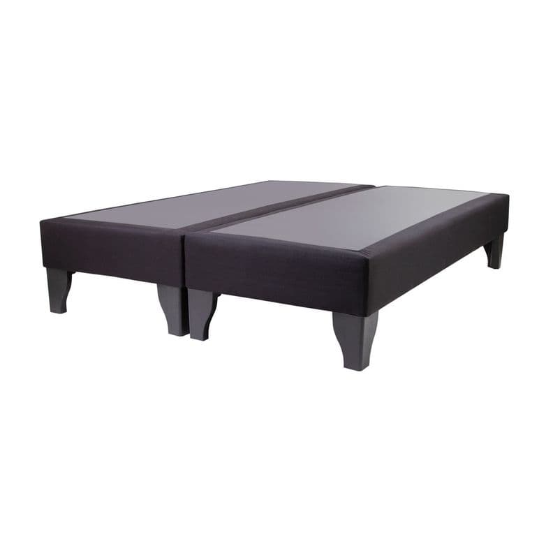 Base de cama dividida Focus 2 plazas lino negro