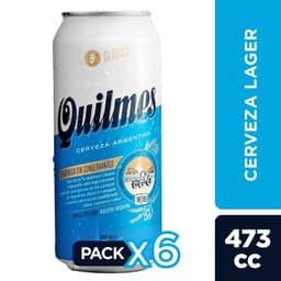6x Cervezas Quilmes Lata 473cc