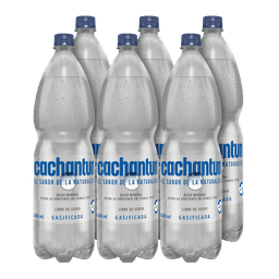 6x Agua Mineral Cachantun Con Gas 1600cc